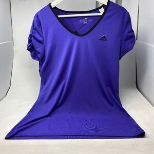 Adidas Climalite Purple/Black V-Neck Top